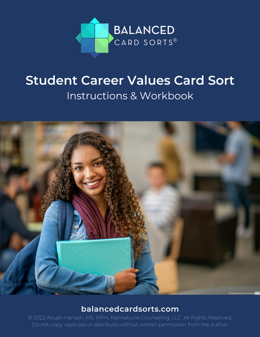 Student Career Values Card Sort: Workbook (hard-copy)